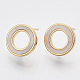 Brass Stud Earring Findings(X-KK-T054-44G-NF)-1