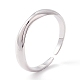 Rhodium Plated 925 Sterling Silver Cuff Ring for Girl Women(RJEW-C003-03P)-3