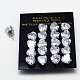 Cubic Zirconia Stud Earrings(X-EJEW-E098-G-01)-1