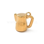 304 Stainless Steel Charms, Coffeepot, Golden, 10.5x11x6.5mm, Hole: 2x4.8mm(STAS-H246-01G)