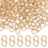 100Pcs 304 Stainless Steel S-Hook Clasps, Real 18K Gold Plated, 13x7x1mm(STAS-BBC0003-04)