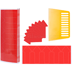 241Pcs 2 Style Arrow PVC Adhesive Stickers, PP Plastic Putty Knife, Mixed Color, 9.9~16.8x4.9~11.1x0.03~0.1cm, 241pcs/set(DIY-FH0002-98)