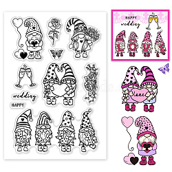 Custom PVC Plastic Clear Stamps, for DIY Scrapbooking, Photo Album Decorative, Cards Making, Gnome, 160x110mm(DIY-WH0618-0132)