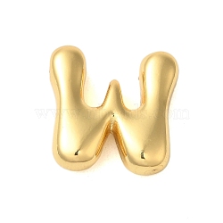 Rack Plating Brass Pendants, Cadmium Free & Lead Free, Long-Lasting Plated, Real 18K Gold Plated, Letter W, 18x18x5mm, Hole: 1.8x2.5mm(KK-C067-10G-W)