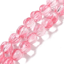 Transparent Glass Beads Strands, Lantern, Pale Violet Red, 8.5x7.5x8mm, Hole: 1.2mm, about 45~46pcs/strand, 14.37 inch(36.5cm)(GLAA-F114-02A-09)