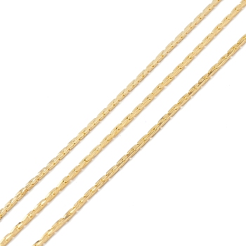 Brass Coreana Chains, Long-Lasting Plated, Soldered, with Spool, Cadmium Free & Lead Free, Real 18K Gold Plated, 0.75x0.7mm