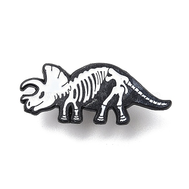 White Dinosaur Alloy+Enamel Enamel Pins