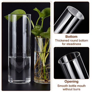 Benecreat 6pcs 3 ornements de vase en verre colonne de style(AJEW-BC0002-25)-4