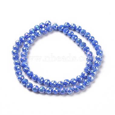 Chapelets de perles en verre opaque électrolytique(EGLA-H101-01D)-2