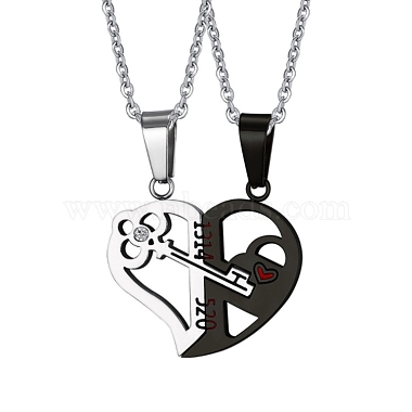 2Pcs 2 Style Word 1314 520 Couple Necklaces Set(VALE-PW0001-011EB)-2