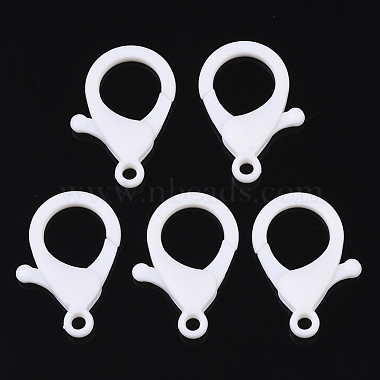 White Others Plastic Lobster Claw Clasps