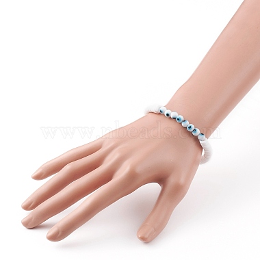 Polymer Clay Heishi Beads Stretch Bracelets(BJEW-JB05905-01)-5