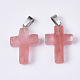 Cherry Quartz Glass Pendants(G-S358-002C)-2