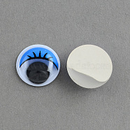 Plastic Wiggle Googly Eyes Buttons DIY Scrapbooking Crafts Toy Accessories with Label Paster on Back, Sky Blue, 8x2.5~3.5mm(KY-S003B-8mm-07)