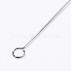 Iron Beading Needle, with Hook and Hole, For Buddha 3-Hole Guru Beads, Bead Threader, Platinum, 17.2x0.07cm, Hole: 5mm(X-IFIN-P036-02A)