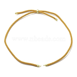 Nylon Cords Necklace Making, with Golden Brass Findings, Long-Lasting Plated, Dark Goldenrod, 22~22.8 inch(56~58cm), Hole: 1.7mm(AJEW-P116-03G-06)