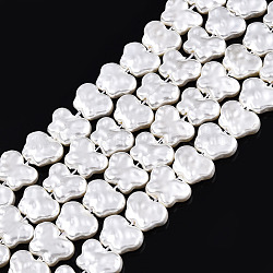ABS Plastic Imitation Pearl Beads Strands, Butterfly, Creamy White, 9~10x12~12.5x3.5~4mm, Hole: 0.9mm, about 45pcs/strand, 16.14 inch(41cm)(KY-N015-10-B01)