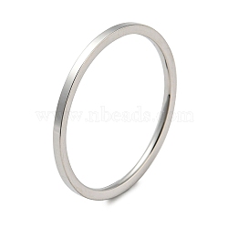 Non-Tarnish 304 Stainless Steel Simple Plain Band Finger Ring for Women Men, Stainless Steel Color, Size 5, Inner Diameter: 15mm, 1mm(RJEW-F152-05P-E)