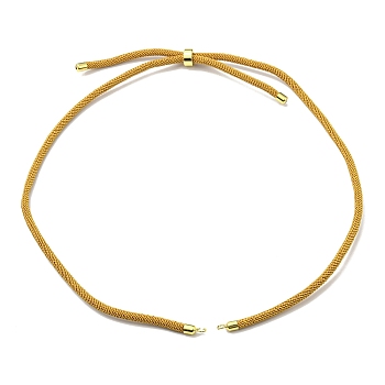 Nylon Cords Necklace Making, with Golden Brass Findings, Long-Lasting Plated, Dark Goldenrod, 22~22.8 inch(56~58cm), Hole: 1.7mm