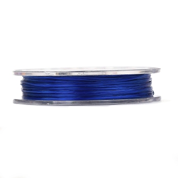 Strong Stretchy Beading Elastic Thread, Flat Elastic Crystal String, Blue, 0.8mm, about 10.93 yards(10m)/roll