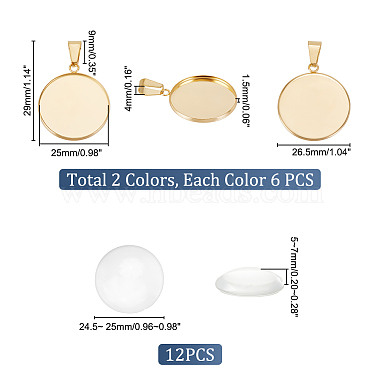 Kit de fabrication de pendentifs ronds et plats(DIY-UN0004-48)-3