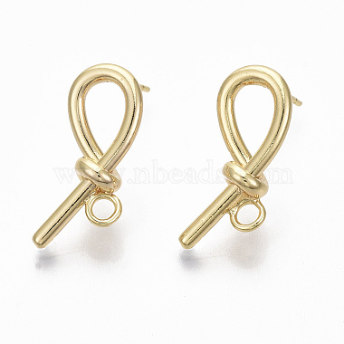 Real 18K Gold Plated Others Brass Stud Earring Findings