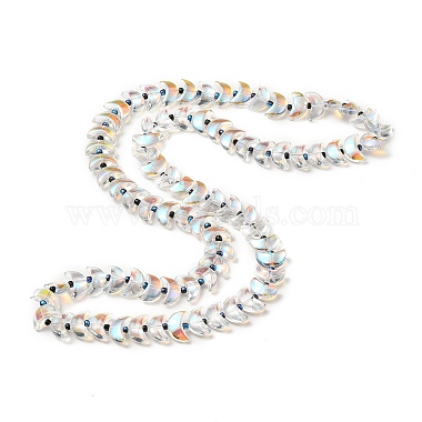 Transparent Electroplate Glass Beads Strands(EGLA-E030-01O)-2