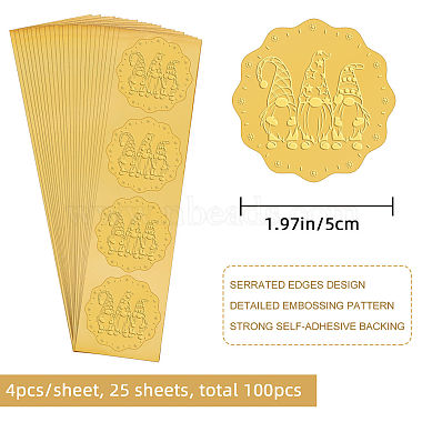 Self Adhesive Gold Foil Embossed Stickers(DIY-WH0211-165)-2