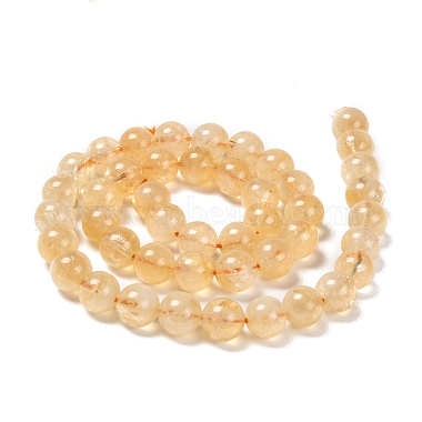 Chapelets de perles de citrine naturelle(G-O166-10-8mm)-2