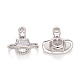 Rack Plating Brass Micro Pave Clear Cubic Zirconia Charms(KK-E267-11P)-2