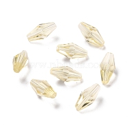 Transparent Glass Beads, Faceted, Bicone, Lemon Chiffon, 16x8mm, Hole: 1mm(GLAA-G078-C-08)