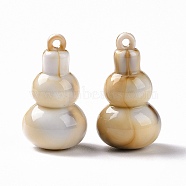 Acrylic Pendants, Imitation Gemstone Style, Gourd Charms, BurlyWood, 32x18x18mm, Hole: 2mm, about 112pcs/500g(OACR-C011-36)