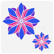 PET Hollow Out Drawing Painting Stencils, for DIY Scrapbook, Photo Album, Flower Pattern, 30x30cm(DIY-WH0391-0219)