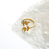 DIY fashionable stainless steel ring with non fading color, female niche high-end light luxury tagram style(TZ8637-9)