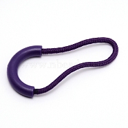 Plastic Replacement Pull Tab Accessories, with Polyester Cord, for Luggage Suitcase Backpack Jacket Bags Coat, Indigo, 6x3x0.5cm(FIND-WH0065-66G)