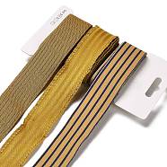 9 Yards 3 Styles Polyester Ribbon, for DIY Handmade Craft, Hair Bowknots and Gift Decoration, Caramel Color Palette, Dark Goldenrod, 1~1-1/8 inch(25~28mm), about 3 yards/style(SRIB-A014-J03)
