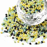 Glass Round Seed Beads, Round Hole, Mixed Style, Colorful, 2~2.5x1.5~2mm, Hole: 0.8mm, about 450g/pound(SEED-S057-R-004)