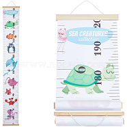 Aniaml Pattern Removable Height Chart for Kids, Wood & SGC Hanging Measuring Chart Rulers, Rectangle, Colorful, 1540x202~214x0.3~11mm(AJEW-WH0165-70A)