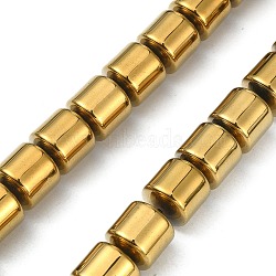 Electroplated Synthetic Non-magnetic Hematite Beads Strands, Long-Lasting Plated, Real 24K Gold Plated, Coloum, Golden Plated, 12~13x12~13mm, Hole: 0.8~0.9mm, about 33pcs/strand, 15.71~15.79 inch(39.9~40.1cm)(G-C024-03B)