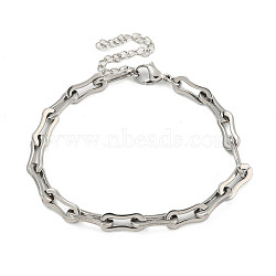 304 Stainless Steel Cable Chains Bracelets for Men & Women, Stainless Steel Color, 7-3/8 inch(18.8cm)(BJEW-D042-17P)