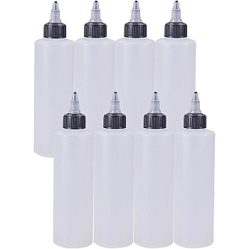 Plastic Glue Bottles, White, 15.6x4.9cm, Capacity: 230ml, 8pcs/set