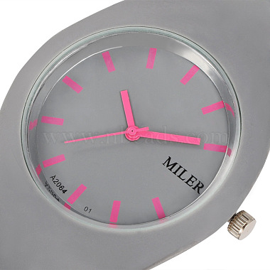 Trendy Women's Stainless Steel Silicone Quartz Wrist Watches(WACH-N008-11C)-3