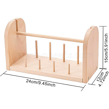 Wooden Sewing Thread Storage Stand Set(TOOL-WH0002-05)-2