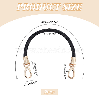 Unicraftale 2 pièces sangle de sac tressée en cuir pu(FIND-UN0002-51C)-3