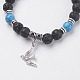 Natural Lava Rock Beads Charm Bracelets(BJEW-I241-14D)-2