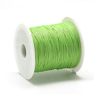 Polyester Cords, Lime, 0.8mm, about 131.23~142.16 yards(120~130m)/roll(OCOR-Q037-05)