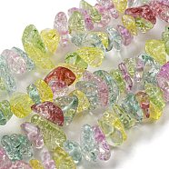 Glass Beads Strands, Nuggest, Colorful, 3~6x7~11x6~8mm, Hole: 0.7mm, 32.68 inch(83cm)(GLAA-C030-02)
