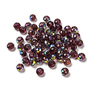 Electroplate Glass Beads, Rondelle, Dark Red, 6x4mm, Hole: 1.4mm, 100pcs/bag(EGLA-Z004-01A-10)
