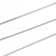 304 Stainless Steel Cardano Chains, Soldered, Stainless Steel Color, 0.5mm(CHS-L017-13A)
