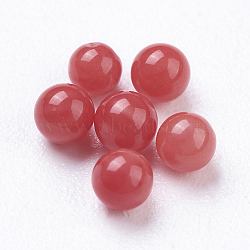 Natural Magnesite Beads, Gemstone Sphere, Dyed, Round, Undrilled/No Hole Beads, Gemstone Sphere, Red, 2.5mm(G-E482-07F-2.5mm)